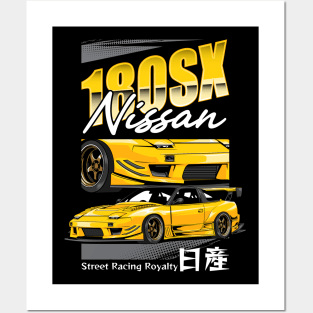 Nissan 180SX Retro Car Posters and Art